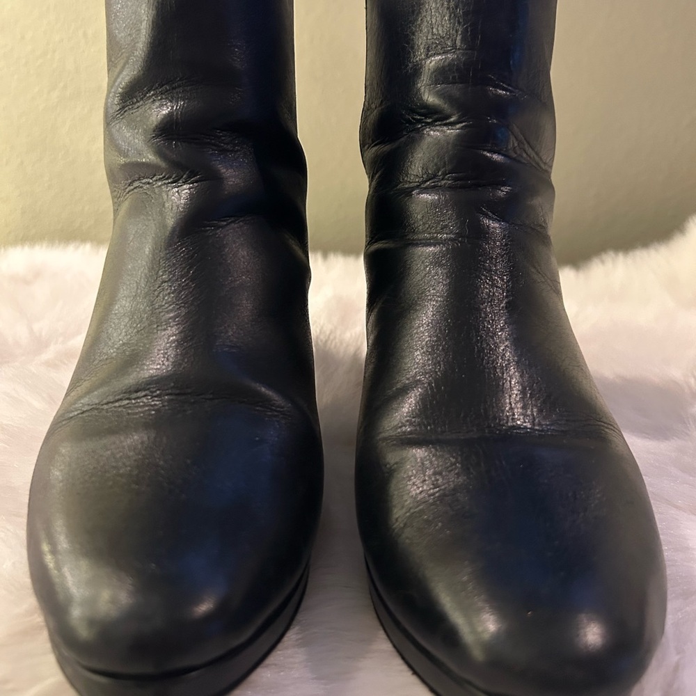 Dr. Liza 10M Luxury Elegant Black Leather Women's Boots